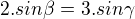$2.sin\beta=3.sin\gamma$