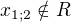 $x_{1;2} \notin R$