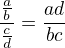 kopírovat do textarea $\HUGE \frac{\frac{a}{b}}{\frac{c}{d}}=\frac{ad}{bc}$