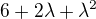 $6+2\lambda +\lambda ^{2}$