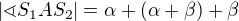 kopírovat do textarea $|\sphericalangle S_1AS_2|= \alpha + (\alpha + \beta)+ \beta$