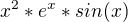 $x^{2}*e^{x}*sin(x)$