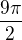 $\frac{9\pi }{2}$