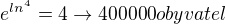 $e^{ln^4}=4\rightarrow{400000}obyvatel$
