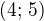 $(4;\,5)$