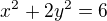 kopírovat do textarea $x^2+2y^2 = 6$