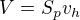 $V=S_{p}v_{h}$