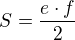 kopírovat do textarea $S=\frac{e\cdot f}{2}$