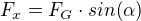 kopírovat do textarea $F_{x} = F_{G}\cdot sin(\alpha )$