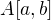 $A[a,b]$