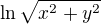 $\ln \sqrt{x^2+y^2}$