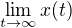 $\lim_{t\to\infty }x(t)$