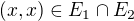 $(x,x)\in E_1\cap E_2$