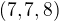 $(7,7,8)$