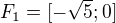 $F_1=[-\sqrt{5};0]$