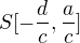 $S[-\frac{d}{c},\frac{a}{c}]$