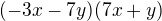 $(-3x - 7y)(7x + y)$