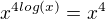 kopírovat do textarea $x^{4log(x)}=x^{4}$