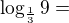 $\log_{\frac{1}{3}}9=$