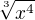 $\sqrt[3]{x^4}$