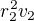 $r_2^2 v_2$