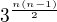 $3^{\frac{n(n-1)}2}$