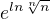 $e^{ln\sqrt[n]{n}}$