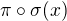 $\pi \circ \sigma (x)$