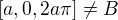 $[a,0,2a\pi]\neq B$