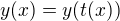 kopírovat do textarea $y(x)=y(t(x))$
