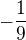 $-\frac{1}{9}$