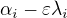 $\alpha_i-\varepsilon\lambda_i$
