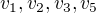 $v_1,v_2,v_3,v_5$