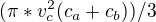 $(\pi*v_{c}^2(c_{a}+c_{b}))/3$
