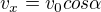 kopírovat do textarea $v_{x}=v_{0}cos\alpha $