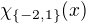 $\chi_{\{-2,1\}}(x)$