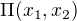 $\Pi (x_{1}, x_{2})$