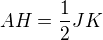 kopírovat do textarea $AH = \frac12 JK$
