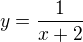 $y=\frac{1}{x+2}$