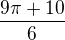 $\frac{9\pi + 10}{6}$