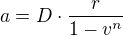 kopírovat do textarea $a = D \cdot \frac r{1-v^n}$