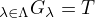 $\Bigcup_{\lambda \in \Lambda} G_{\lambda} = T$