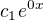 $c_{1}e^{0x}$