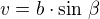 $v=b\cdot\sin\,\beta$