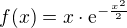 $f(x)=x\cdot \mathrm{e}^{-\frac{x^{2}}{2}}$