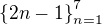 kopírovat do textarea $\{2n-1\} ^{7}_{n=1}$