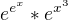 $e^{e^x}*e^{x^3}$