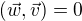 $(\vec{w}, \vec{v}) = 0$