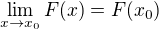 kopírovat do textarea $\lim_{x\rightarrow x_0} F(x)=F(x_0)$