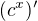 $(c^x)^{\prime}$